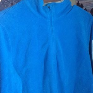 Dark and light blue fuzzy sweatshirt